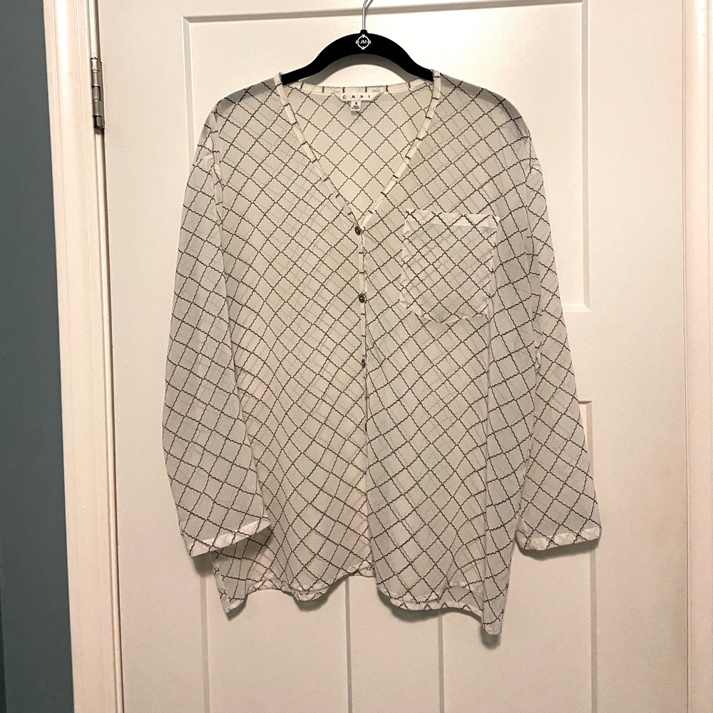 Cabi Chessboard Blouse